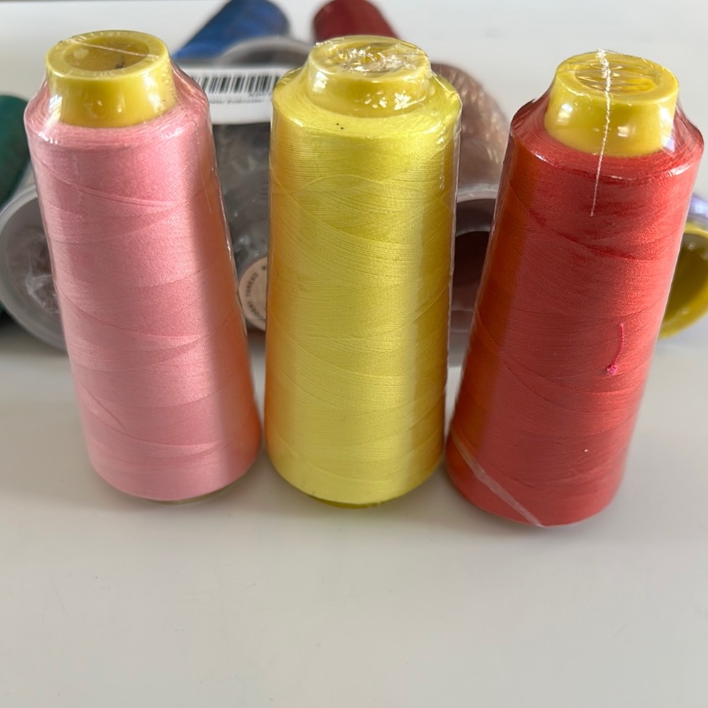 12 Colorful Polyester Thread Spools 4.5 - Picture 3 of 7